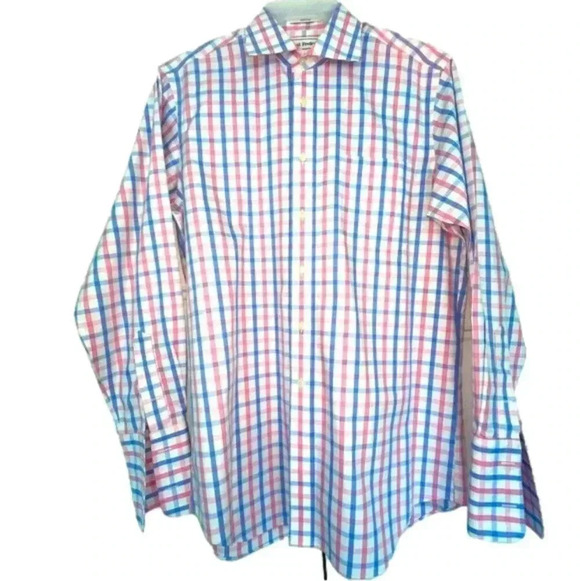 Paul Fredrick Dress Shirt Size 15 1/2 - 35 NWOT Cuff Link Sleeves Very Preppy - Picture 3 of 12